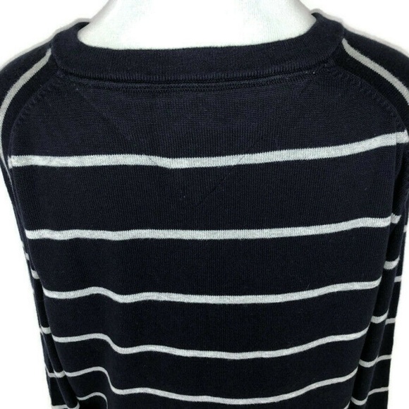 Tommy Hilfiger Women's L Large Knit Sweater Lightweight 100% Cotton Striped - Picture 6 of 7
